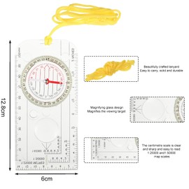 Hiking Navigation Compass Boy Scout Compass Ranger Compass Allround Navigation Compass Hiking Compass with Adjustable Lanyard for Mountaineering Camping Outdoor Navigation Carry-on Accessories
