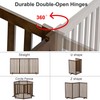 36" Height Extra Tall Freestanding Pet Gate, Solid Wood Folding