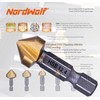 NordWolf 12-Piece HSS Titanium Metric Step, Countersink, Cone Drills with