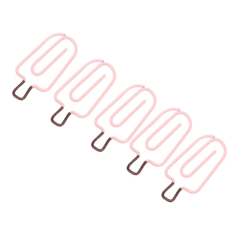 100PCS Ice Cream Paper Clips Metal Funny Cute Paper Clamp