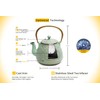 Toptier Tea Kettle for Stove Top, Cast Iron Teapot Stovetop