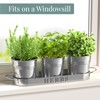 Barnyard Designs Indoor Herb Garden Planter Set with Tray, Metal