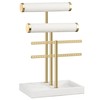 Josmimic Jewellery Organiser with 3 Levels - White Jewellery Stand