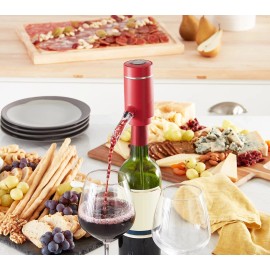 ZAKARIAN Geoffrey Zakarian Wine Aerator with Gift Box Red NEW