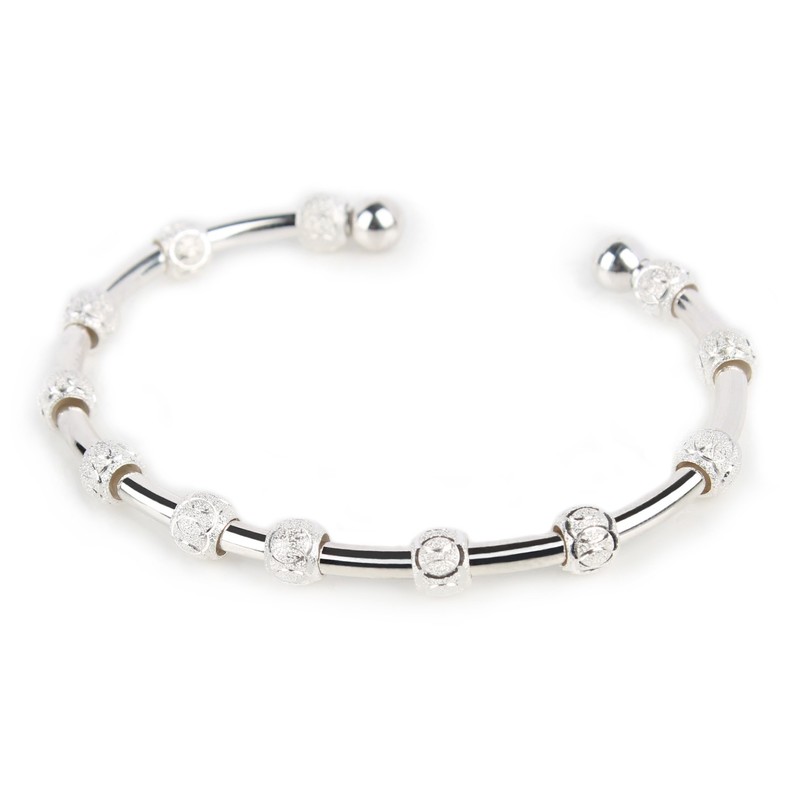 Golf Goddess Stroke/Score Counter Bracelet - Silver Circle Bead