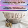 4- Pack Organic Jar Covers Unbleached Reusable 100% Cotton Stretchy