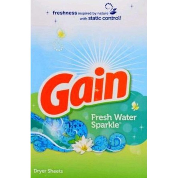 Gain Fresh Water Sparkle Dryer Sheets (2x60 sheets)