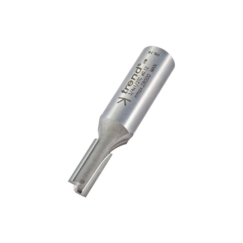 Trend Professional Straight Two Flute Router Cutter, 1/2 Inch Shank,