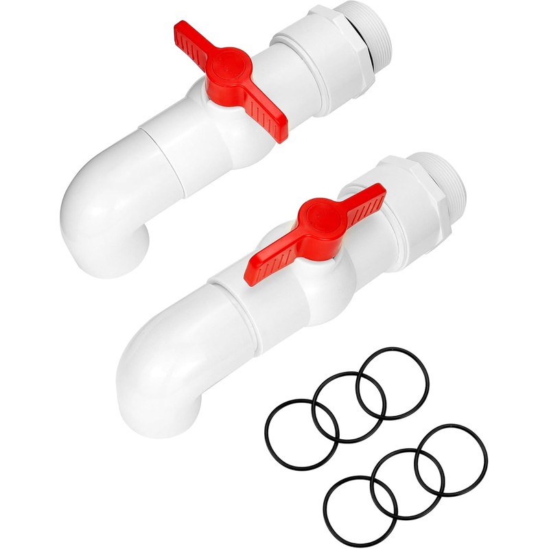 QWORK 2" Drum Faucet Plastic Barrel Faucet with EPDM Gasket