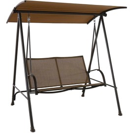 Garden Winds Custom Fit Replacement Canopy Compatible with The 2017 2-Person Swing Model MS17-301-004-01 – 63’’ x 47’’ - Classic Sand Beige, 350