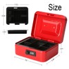 Decaller Medium Cash Box with Combination Lock, Metal Money Box