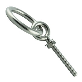Eisenwaren2000 | M8 x 100 mm Eye Bolt with Ring (Pack of 2) - Eye Bolts - Metric Thread - Eye Bolt - Stainless Steel A4 V4A - Rustproof