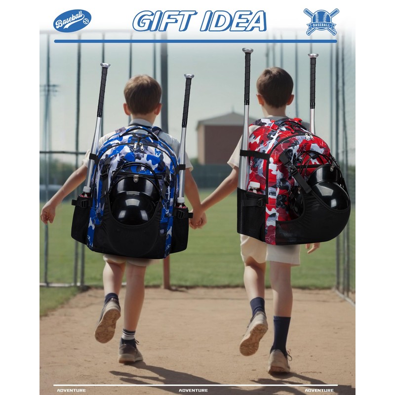 FOKDUVB Baseball Softball Backpack for Kids Boys Girls 6-8 8-12