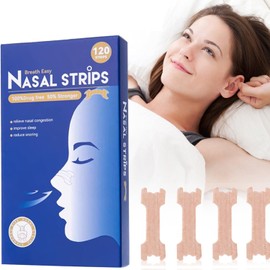 RAINBOWSTREET 120 Pcs Tiras Nasales Anti Ronquido, Mejora la respiración y calidad del sueño, Hipoalergénicas para Piel Sensible, para Dormir Correr