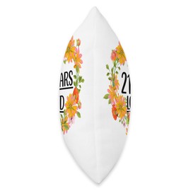 21st Anniversary Gifts for Wife Husband Floral Old 21 Years Loved Couple 21st Anniversary Throw Pillow, 18x18, Multicolor