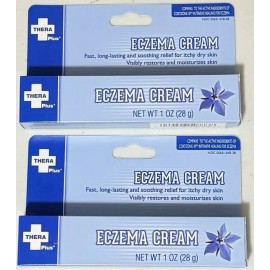 Thera PLUS SET OF 2 1oz TheraPLUS Eczema Cream Fast Long Lasting Soothing Relief Itchy Skin