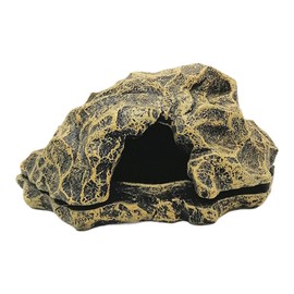 Reptile Shelter - Reptile Cave Aquarium Shelter for Snake,Landscape Basking Area Aquarium Decor Small Fish Tank Accessories for Ball Pythons Tortoise Amphibians