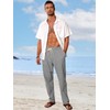 TAFLE Mens Linen Pants Casual Yoga Pants for Men Elastic