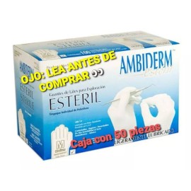 Ambiderm 50 Pz Guante Látex Estéril Ambiderm Talla Ch, Med Y Gde