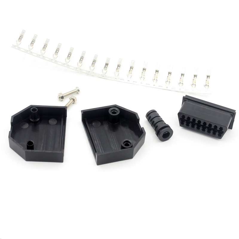 LoongGate OBD II Buchse 16 Pin Verdrahtungsstecker Adapter für OBD2