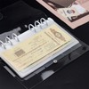 Mogoostry A6 Binder Pocket Cash Envelope 6-Tab Clear Plastic Binder