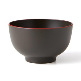 Takenaka Fukue Soup Bowl, Black, φ4.6 x 2.7 inches (11.7 x 6.9 cm)