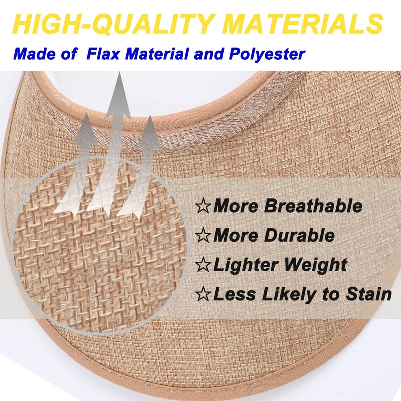 MULIMU 4-Pack Women Wide Brim Sun Visor UV Protection UPF50+