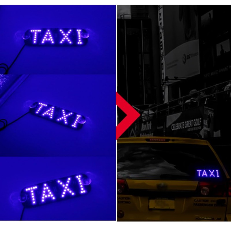 YSY Juren 1pcs Taxi Sign Light USB On/Off Button, Bright