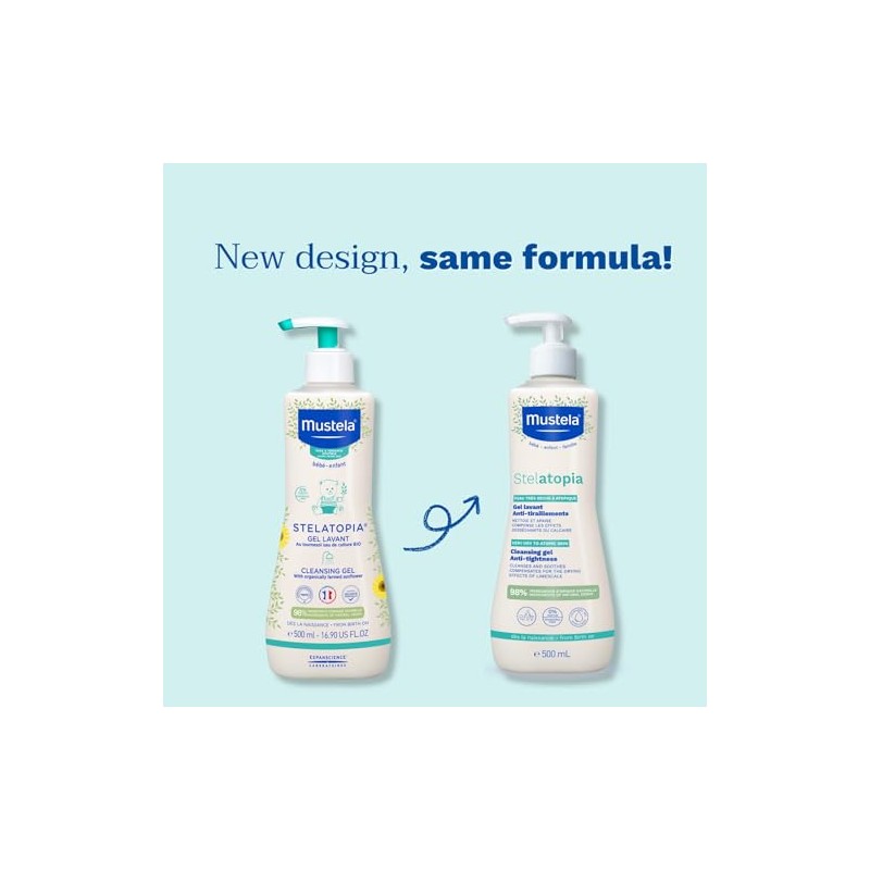 Mustela Gentle Cleansing Gel Pump - 500ml , (Pack of