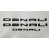 GMC 3pc Gloss Black Door Rear DENALI Emblems Letters 2021-2023