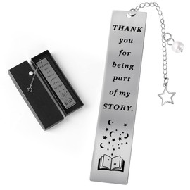 cobee Leaf Pendant Bookmark, Recognition Gift Bookmark with Tassel Straight Rulers Metal Thank You Bookmark for Friend Book Lover Teacher Birthday Wedding Valentine's Day Gift