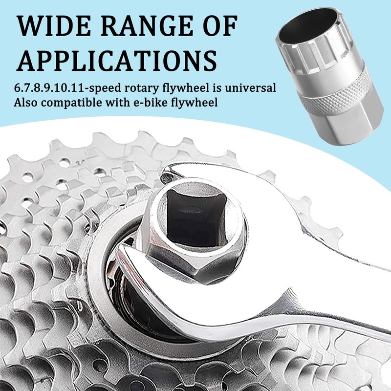 Nazaz Bicycle Cassette Puller Freewheel Removal Tool Compatible with Shimano