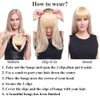 Clip in Fringe Thick Bangs Hairpiece Human Hair #6 Light