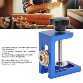 Pocket Hole Jig Kit, Wooden Dowel Drilling Template Set with Wood Dowel Jig, Dowel Hole Drilling Guide Puncher for Cabinet Door, Adjustable Drill Locator