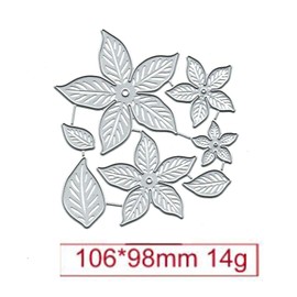 Flower Splendid Poinsettia Metal Die Cuts,Wedding Snowflake Leaf Cutting Dies Cut Stencils for DIY Scrapbooking Album Decorative Embossing Paper Dies for Scrapbooking Card Making