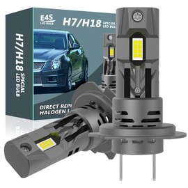RUNEWAX H7 LED Headlight Bulb Low High Beam, 6500K White 1:1 Mini Size No Adapter Required Plug and Play, 12V Non-polarity OEM Replacement Halogen Bulb, Pack of 2