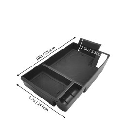 Agulier ABS Center Console Organizer Compatible with Toyota Seinna 2021-2024 Accessories Center Console Organizer Embedded Storage Armrest Box Fit for Senna (black