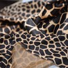 Yutone 59" Wide Giraffe Print Velboa Short Fur Pile Upholstery