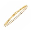 IMPRESSIVE 14K Gold Plated Classic Tennis Bracelet Cubic Zirconia Gold