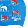 Speedo Men Boy's Junior Slogan Swimming Cap - Blue/Red, One