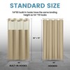 EUTXL Beige Stall No Hook Shower Curtain with Snap in