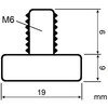 Pack of 10 Threaded Castors, Sliding Castor, Drawer Castor, Plastic