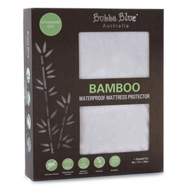 Bubba Blue Bamboo Standard Cot Waterproof Mattress Protector Pad Bedding Cover Machine Wash Hygienic