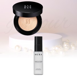 Hera Black Cushion Original 15g 21N1 Vanilla + Hera Makeup Fixer 30ml Set / 헤라 블랙 쿠션 본품 15g 21N1 바닐라+헤라 메이크업 픽서 30ml 구성 세트