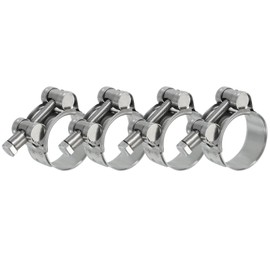 PATIKIL 32-35mm T-Bolt Hose Clamp, 4 Pack Intercooler Pipe Tube Clamps 304 Stainless Steel Radiator Hose Clamp for 1.26"-1.38" Pipe