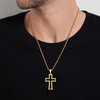 Oskani Men's Cross Necklace Stainless Steel Faith Crucifix Pendant with