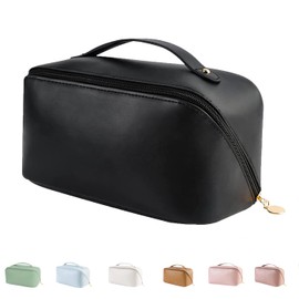 Cosmetic Bag, Large Capacity PU Waterproof Storage Makeup Bag, Multifunctional Portable Wash Pouch for Women Travel Storage Bag Skin Care Cosmetics Toiletries
