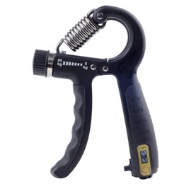 KAILIMENG Gripper - Fortalecedor de agarre de mano con contador, resistencia ajustable de 5 a 60 kg, entrenamiento de fuerza para dedos, metal negro