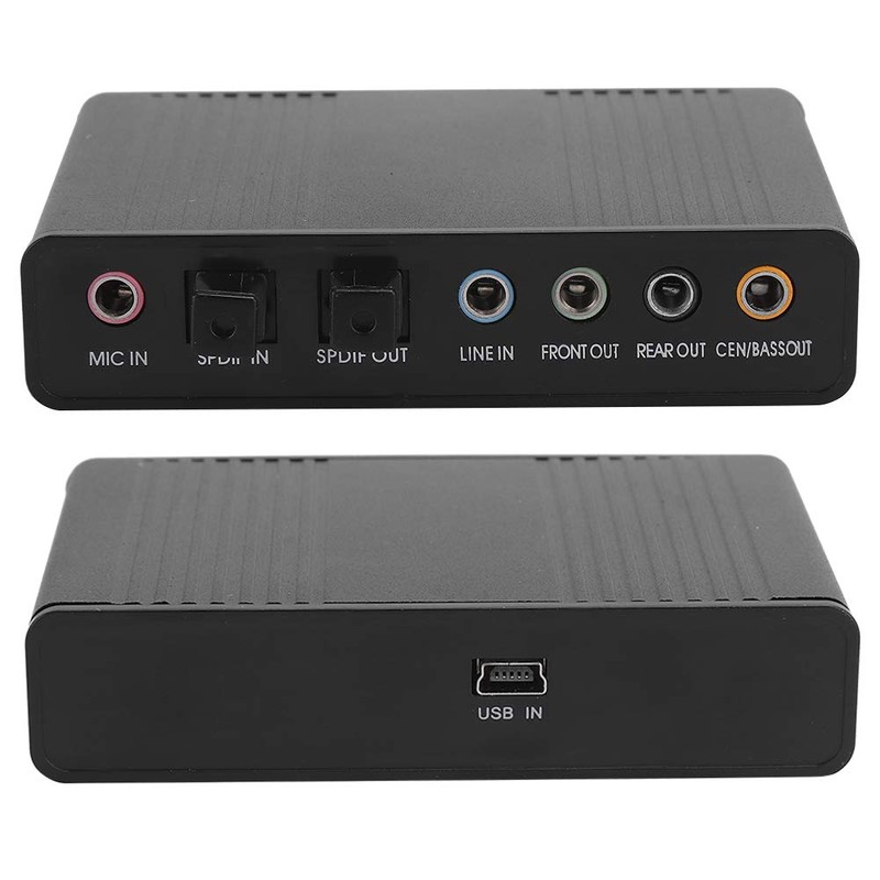 External Sound Card for Laptop, DM HD10 Aluminium Sound Card