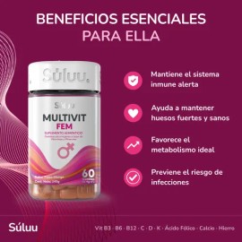 Vitaminas Mujer Multivitamínico B12 B6 K C D3 Acido Fólico